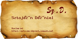 Sztoján Dániel névjegykártya
